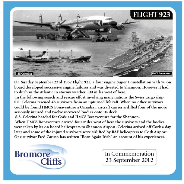 Bromore Cliffs Memorial Plaque